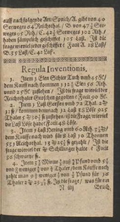 Regula Inventionis.