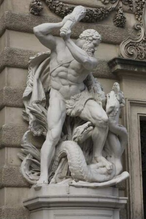 Herkules tötet die Hydra von Lerna