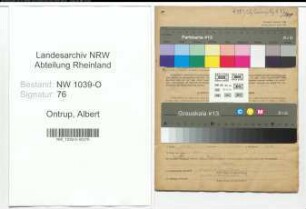 Entnazifizierung Albert Ontrup , geb. 14.05.1888 (Lokfuehrer)