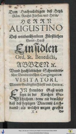 Widmungsseite & -schreiben.