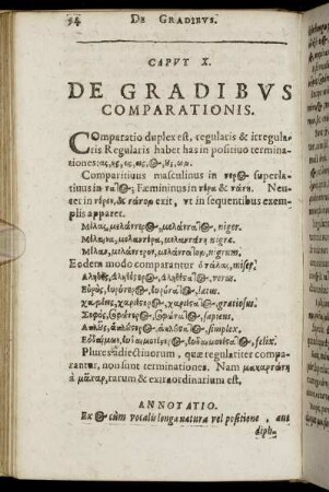 Caput X. De Gradibus Comparationis.