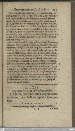L. LXXI. Uspianus lib. 2. de officio Proconsulis
