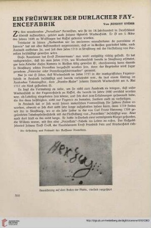 2: Ein Frühwerk der Durlacher Fayencefabrik