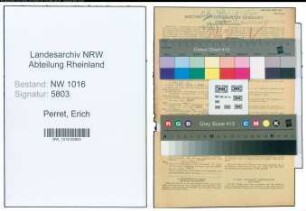 Entnazifizierung Erich Perret , geb. 17.10.1908 (Zollassistent)