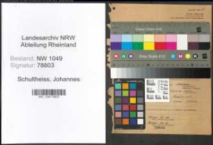 Entnazifizierung Johannes Schultheiss , geb. 11.09.1905 (Beamter)