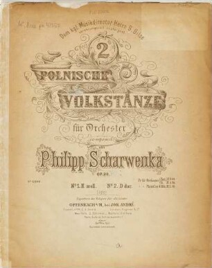 2 polnische Volkstänze : für Orchester ; op. 20