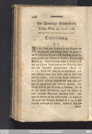 Am Sonntage Reminiscere. Evang. Math. 15, v. 21 - 28.