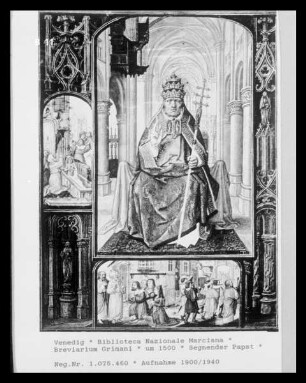 Breviarium Grimani — Segnender Papast