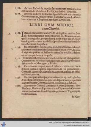 Libri Cvm Medici, tum Chemici.