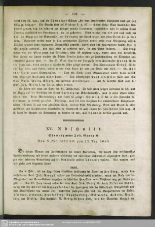 XV. Abschnitt. Chemnitz unter Joh. Georg II.