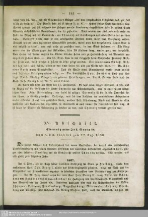XV. Abschnitt. Chemnitz unter Joh. Georg II.