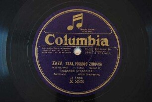 Zaza : Zaza piccolo zingara / (Leoncavallo)