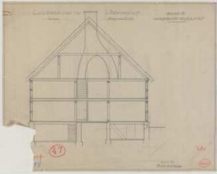 Lüdersdorf (Kreis Angermünde): Laubenhaus. Querschnitt