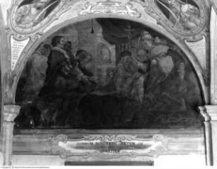 Freskenzyklus zum Leben des heiligen Franziskus von Paola, Der heilige Franziskus von Paola vor Sixtus IV.