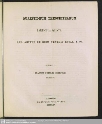 Qua agitur de risu veneris idyll. 1. 95