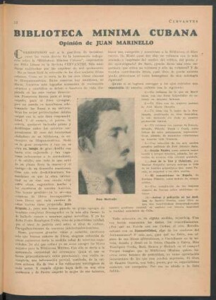 Biblioteca mínima cubana. : Opinión de Juan Marinello.