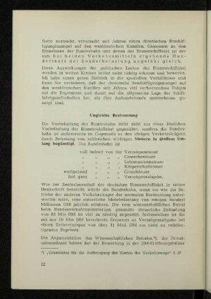 Ungleiche Besteuerung