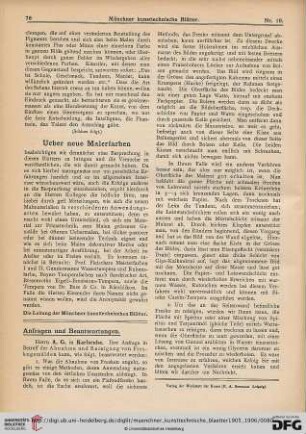 2: Ueber neue Malerfarben