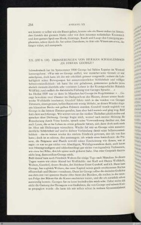 XX. Erinnerungen von Herman Schmalenbach an Stefan George