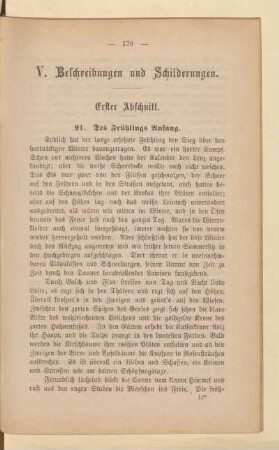 V. Beschreibungen und Schilderungen