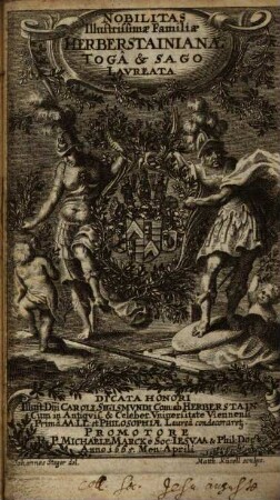 Nobilitas illustrissimae familiae Herberstainianae toga et sago laureata
