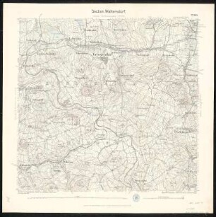 Äquidistantenkarte 106 : Section Waltersdorf, 1892 : Section Waltersdorf. - 1:25000. - Leipzig: Giesecke & Devrient, 1892. - 1 Kt.