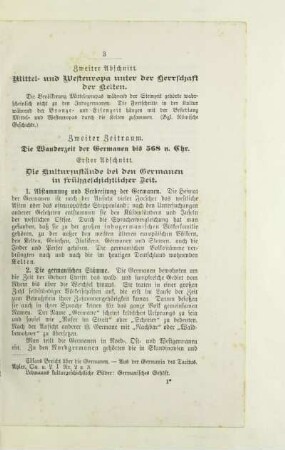 Zweiter Zeitraum. Die Wanderzeit der Germanen bis 568 n. Chr.