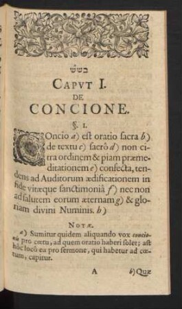 Caput I. De Concione.