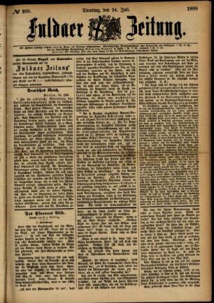 Ausgabe vom Dienstag, den 24. Juli 1888.