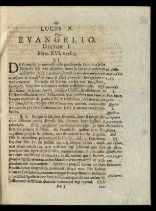 Locus X. De Evangelio