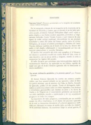 "Los tres López". Discursos pronunciados en la recepción del académico doctor Antonio Dellepiane