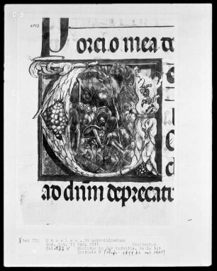 Psalterium — Initiale U, darin Christus in der Vorhölle, Folio 182verso