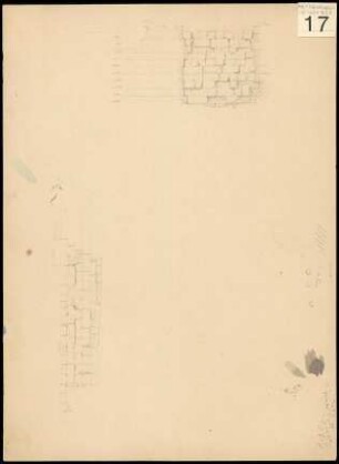 Zeichnung 17. Mauer