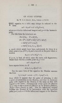 On cubic curves.