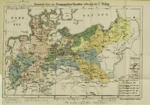 Historische Karte des Preussischen Staates entworfen von C. Tücking