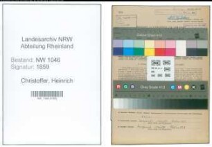 Entnazifizierung Heinrich Christoffer , geb. 27.12.1891 (Lokomivfuehrer)