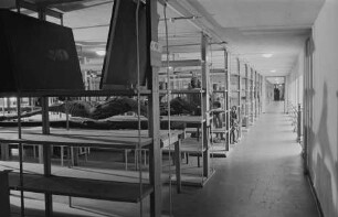 Central Collecting Point Marburg. Depots des Hessischen Staatsarchiv mit den eingelagerten Kunstwerken