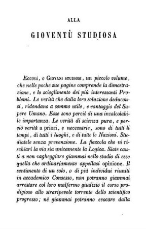 Alla Gioventù Studiosa.