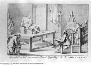 M. Lastri, L'Etruria Pittrice ovvero storia della pittura toscana...,tomo I, Firenze 1791Vignette gegenüber Taf. III, mit einer Allegorie der Förderung der Künste unter Pietro Leopoldo de'Medici - L'Eturia pittrice, Vignetten aus Bd. 1L'Eturia pittrice