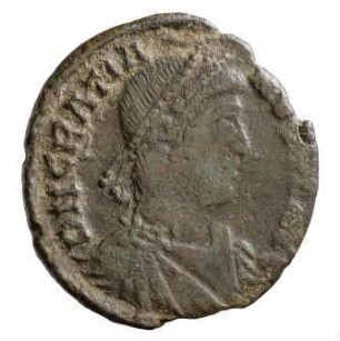 Münze, Aes 2, 9. August 378 - 25. August 383 n. Chr.