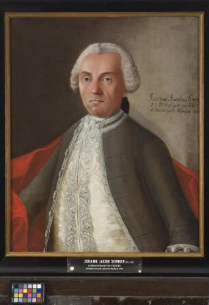 Bildnis des Johann Jacob Sorber, 1754-1792 Professor der Rechte in Marburg (1714-1797)