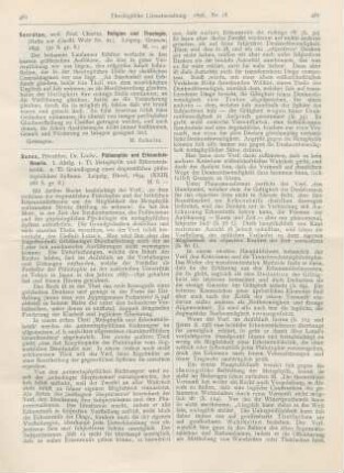 481-484 [Rezension] Busse, Ludwig, Philosophie und Erkenntnistheorie. I. Abt., I. Tl