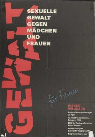 Sexuelle Gewalt gegen Frauen und Mädchen