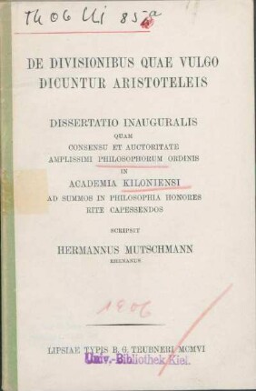 De Divisionibus quae vulgo dicuntur Aristoteleis