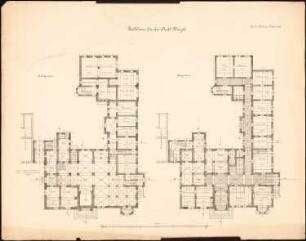 Rathaus Rheydt: Grundrisse Sockelgeschoss, EG 1:100