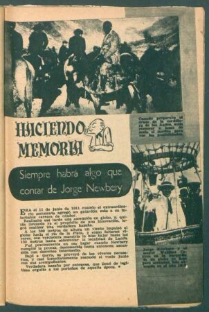 Haciendo memoria: Siempre habrá algo que contar de Jorge Newbery