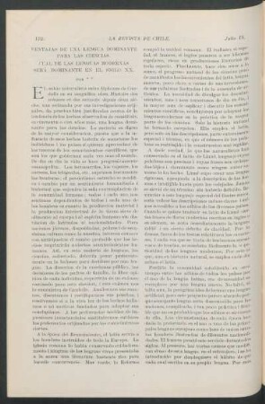 Ventajas de una lengua dominante para las ciencias