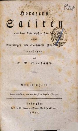 Horazens Satiren, 1