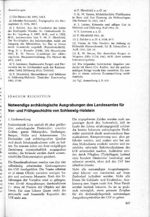 Notwendige archäologische Ausgrabungen des Landesamtes für Vor- und Frühgeschichte von Schleswig-Holstein