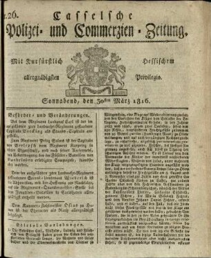 Nr. 26, Sonnabend, den 30sten Maerz 1816